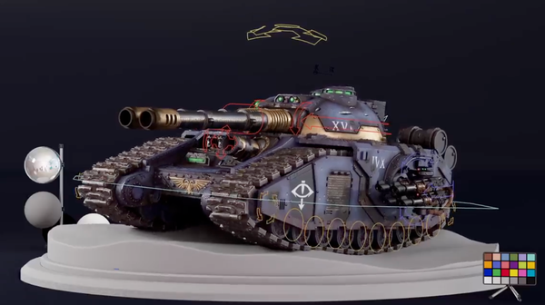 Warhammer 40K-Style Tank in 3D Using Blender Geometry Nodes
